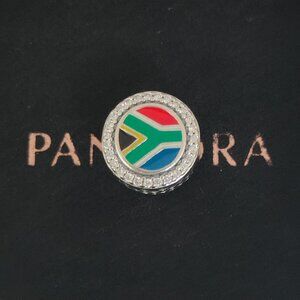 Pandora South Africa Flag Exclusive Bead Charm Sterling Silver with box